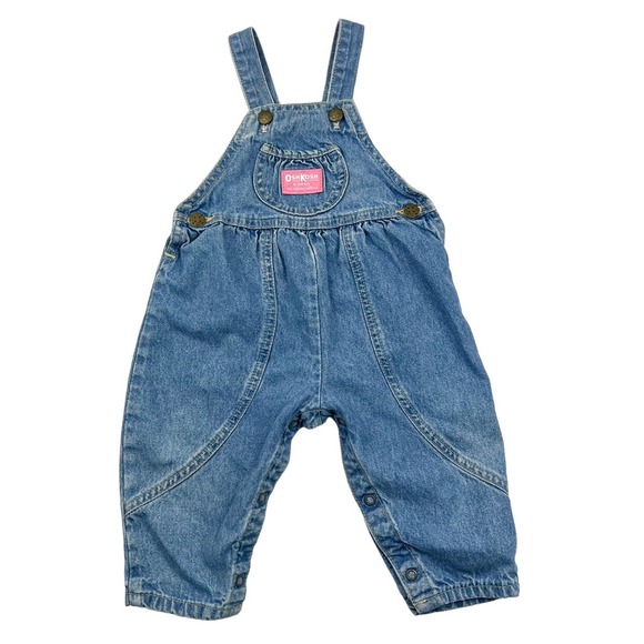 Vintage OshKosh Bubble Denim Overalls - Picture 1 of 11